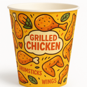 Bedrukte food buckets