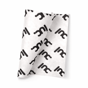 Bedrukt wit vetvrij papier op maat - 50 grams Greaseproof.